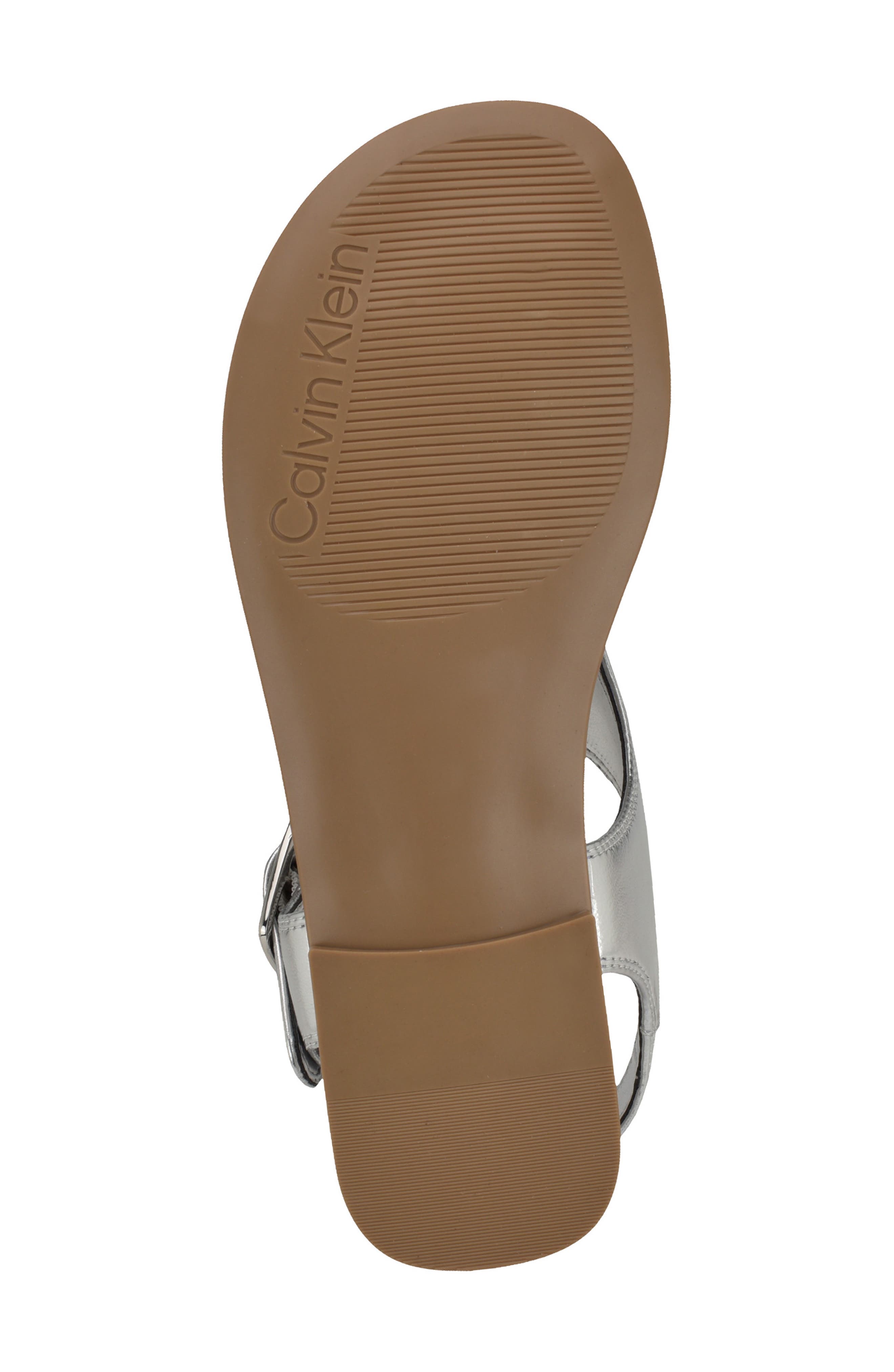 Calvin Klein Moraca Ankle Strap Sandal, Alternate, color, Silver