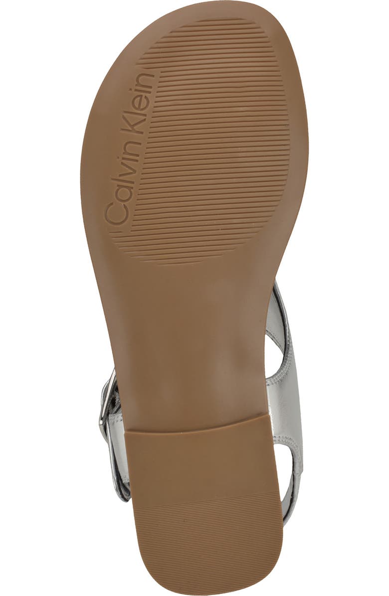 Calvin Klein Moraca Ankle Strap Sandal, Alternate, color, Silver