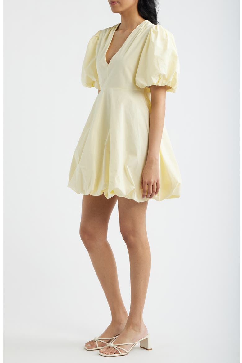 Palma Bubble Hem Cotton Poplin Dress, Alternate, color, BUTTER