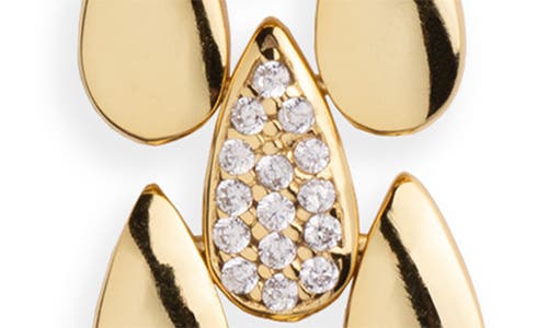 Argento Vivo Puzzle Cubic Zirconia Linear Drop Earrings In Gold