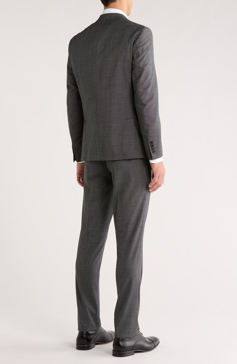 Calvin Klein Grey Mini Grid Slim Fit Suit, Alternate, color, Grey Neat