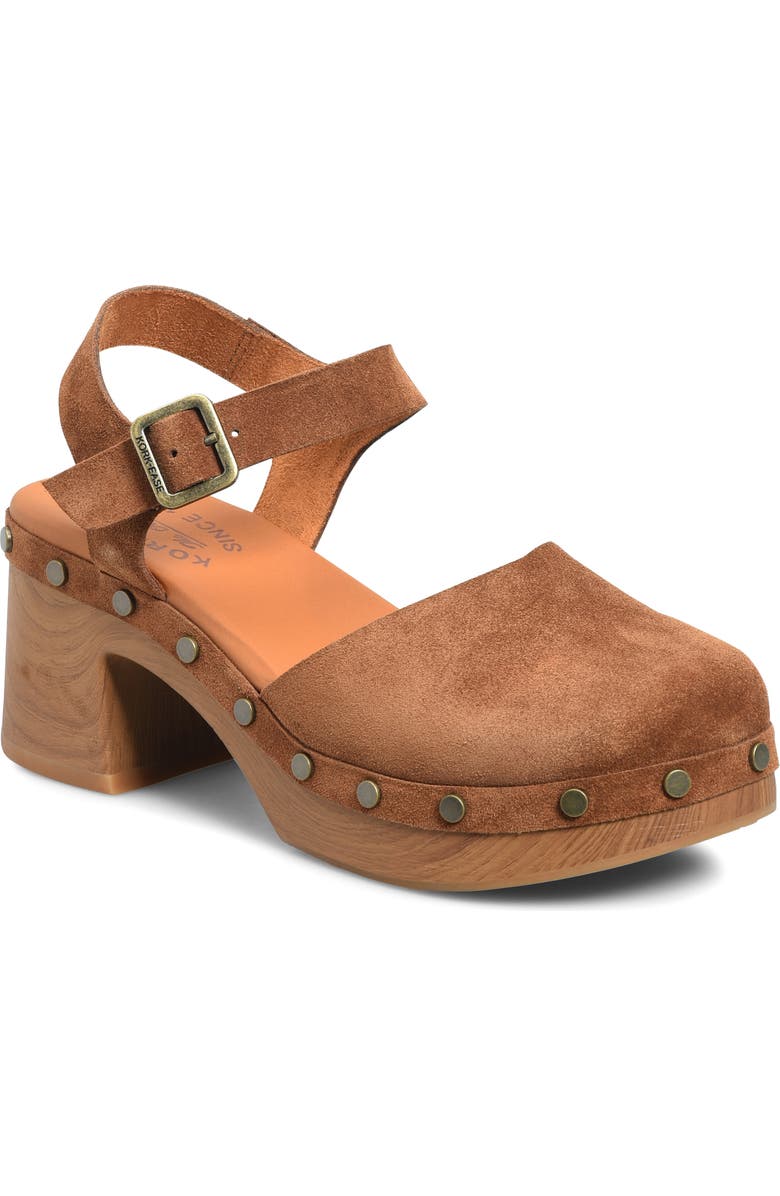 Kork-Ease<sup>®</sup> Tribecca Ankle Strap Platform Clog, Main, color, Tan Suede