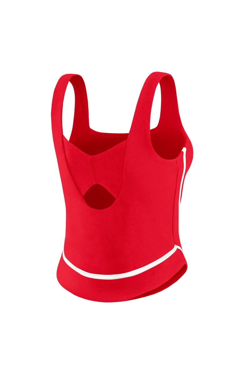 WEAR by Erin Andrews Women's WEAR by Erin Andrews Red Kansas City Chiefs Square Neck Tank Top, Alternate, color, Red