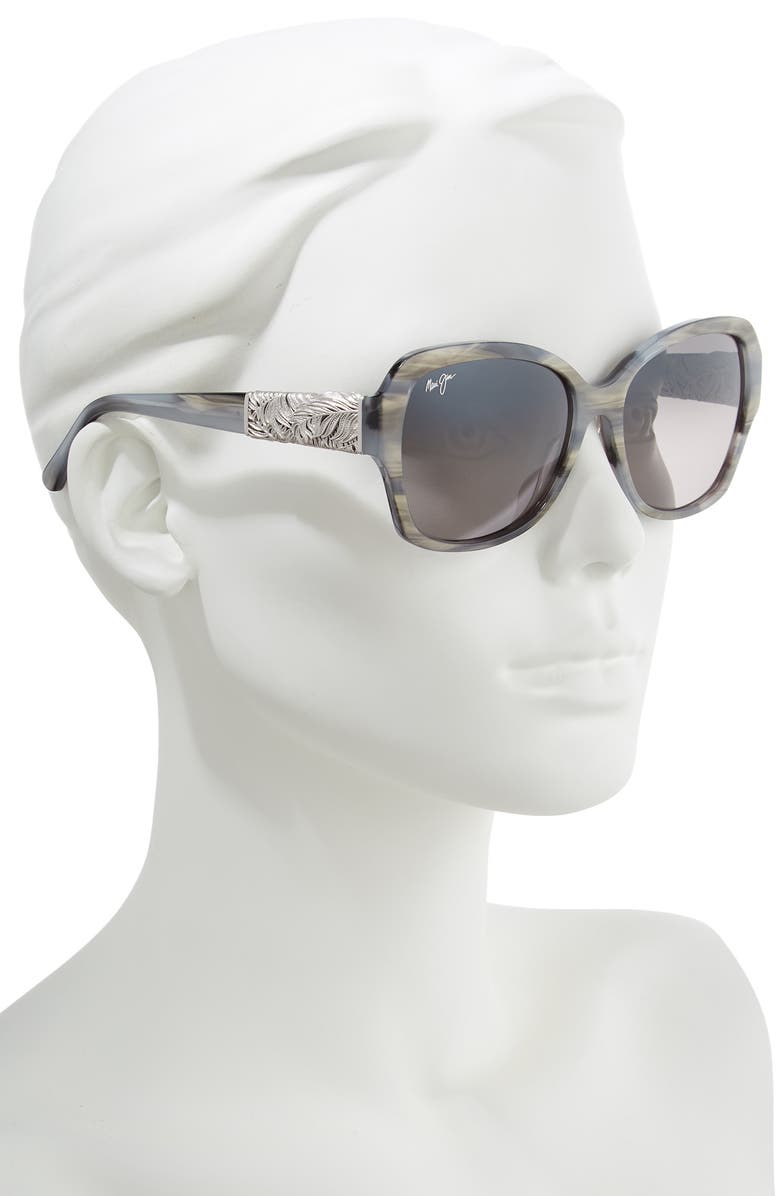 Maui Jim Swaying Palms 57mm PolarizedPlus2<sup>®</sup> Butterfly Sunglasses, Alternate, color, 