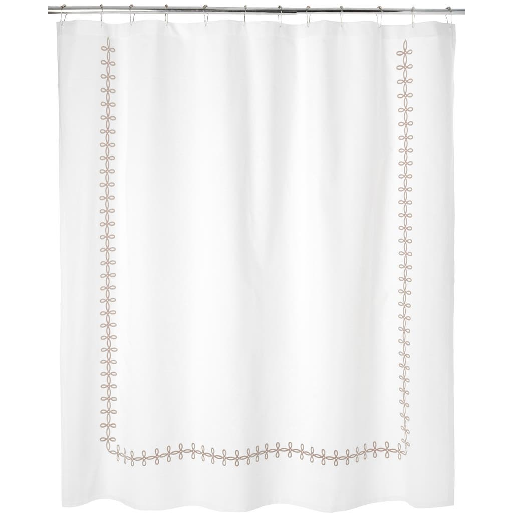 Matouk Gordian Knot Cotton Shower Curtain In Truffle