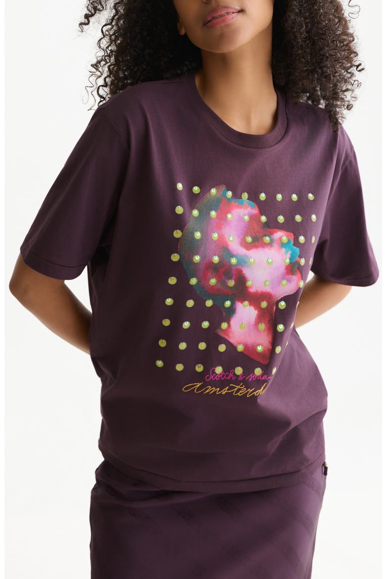 Band Artwork Graphic Tee, Main, color, PLUM PERFECT