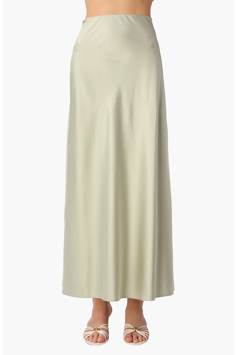 Aviva Stretch Silk Maxi Skirt, Main, color, SEA GLASS
