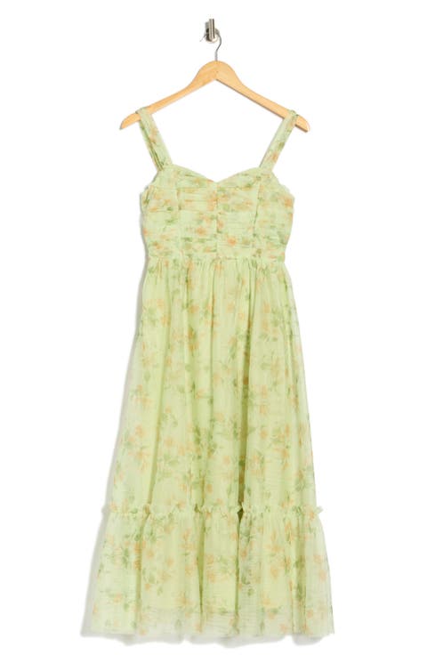 Shoulder Tie Floral Maxi Dress