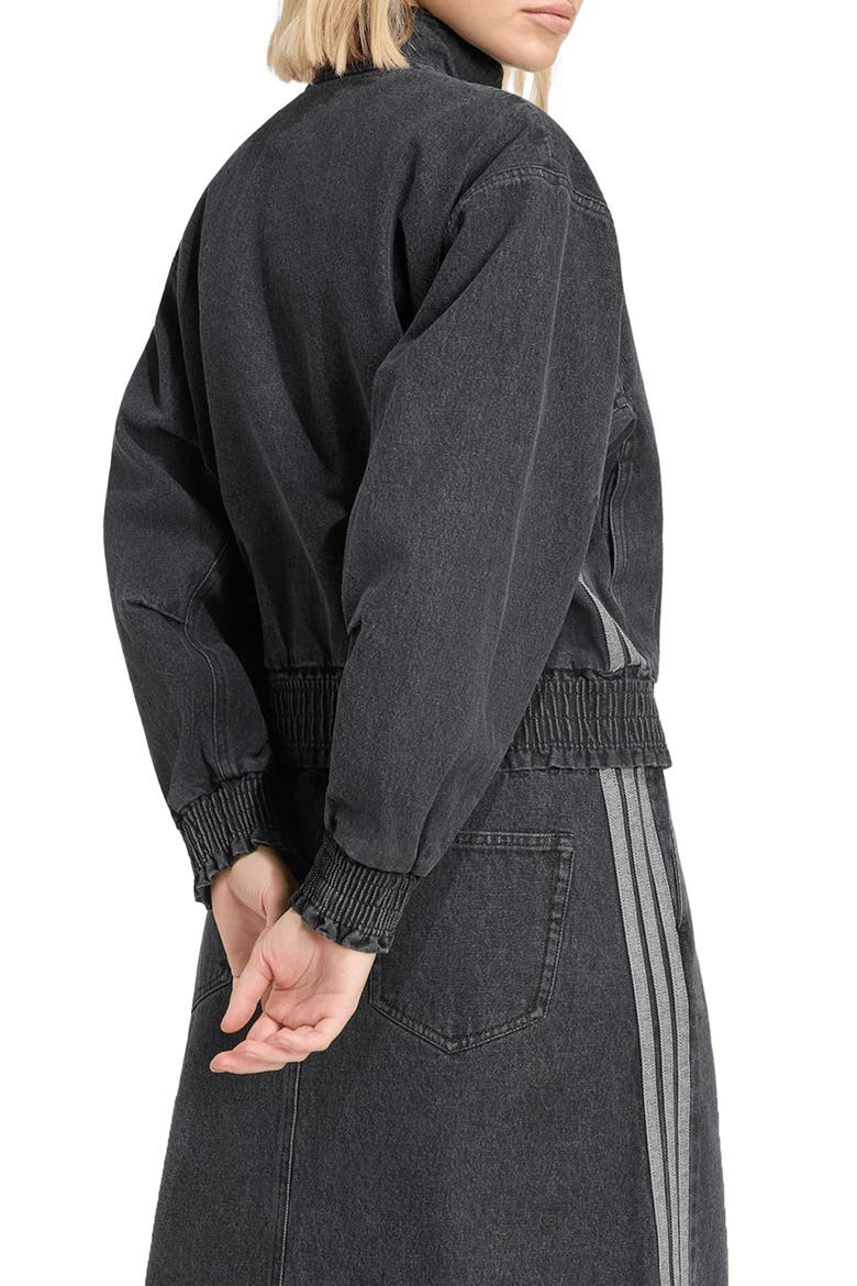 Washed Denim Jacket, Alternate, color, BLACK