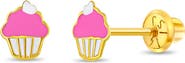 In Season Jewelry 14k Frosted Cupcake Earrings