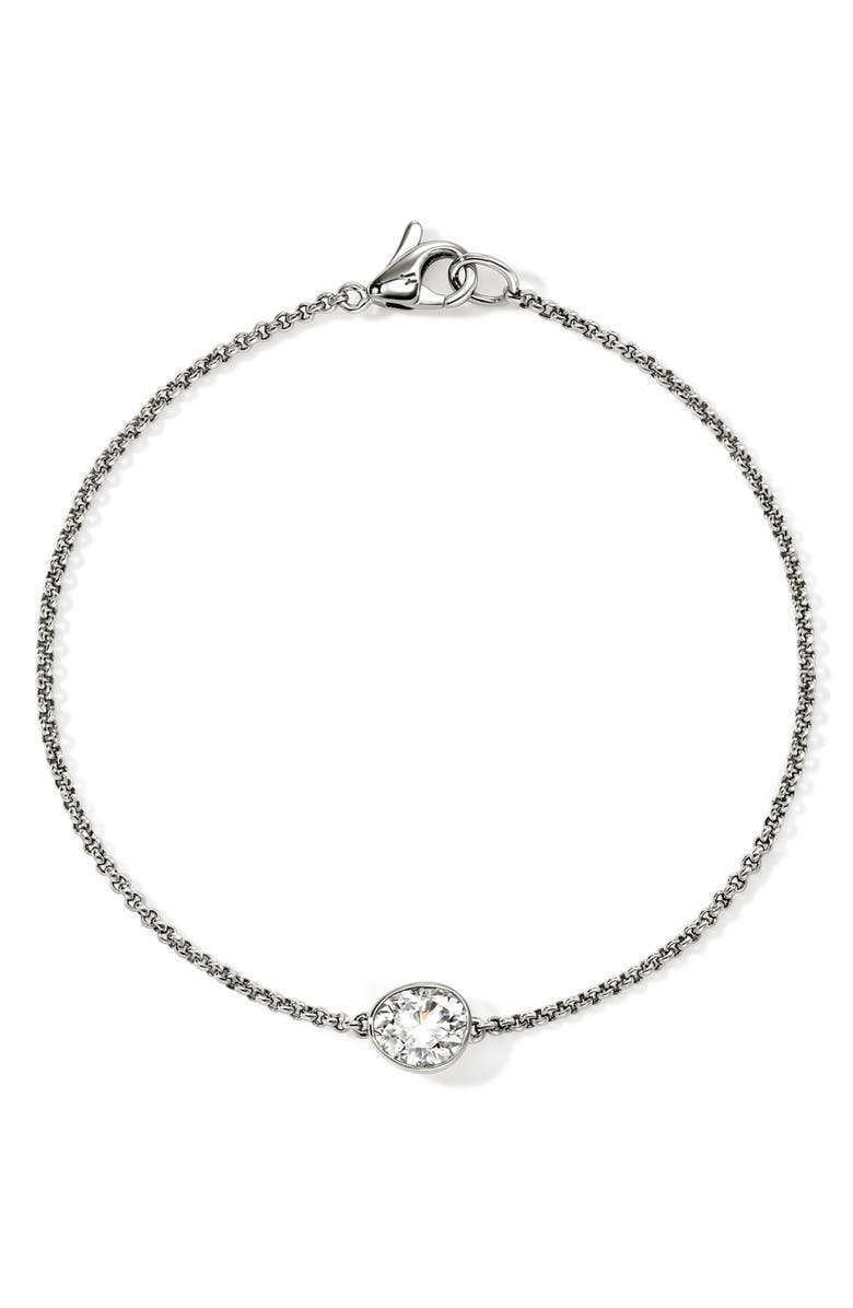 John Hardy Lovestruck<sup>™</sup> Lab Grown Diamond Bracelet, Main, color, Silver