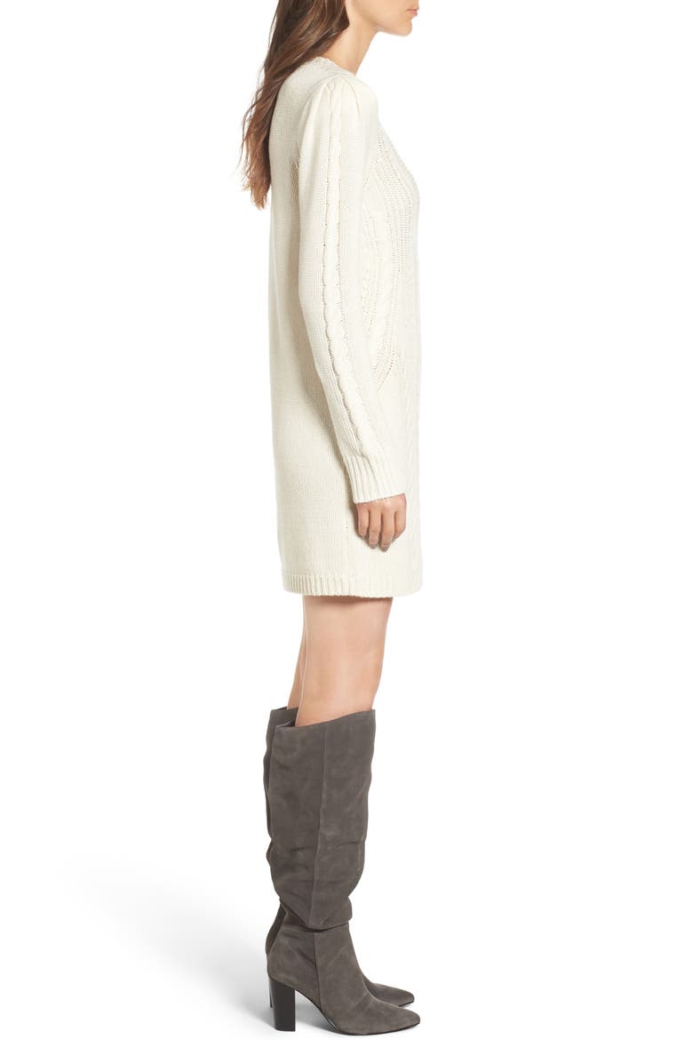 x Something Navy Sweater Dress, Alternate, color, IVORY