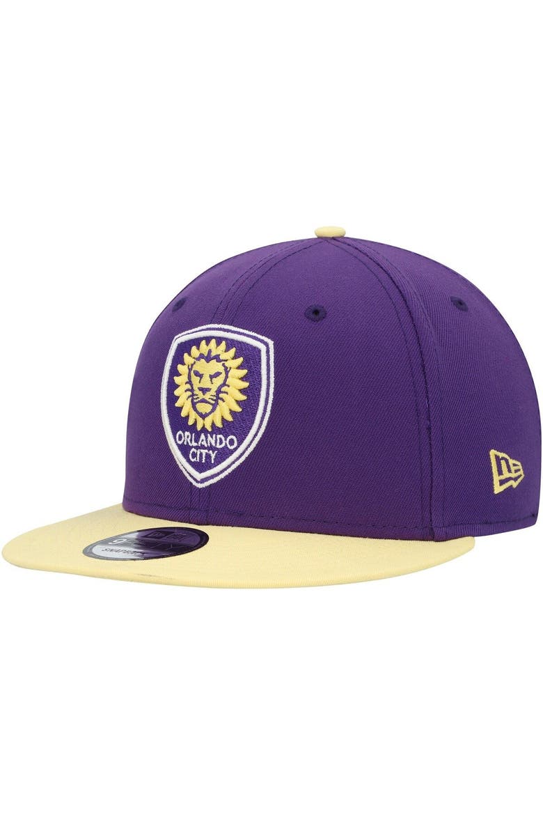Men's New Era Purple/Gold Orlando City SC Two-Tone 9FIFTY Snapback Hat, Main, color, Purple