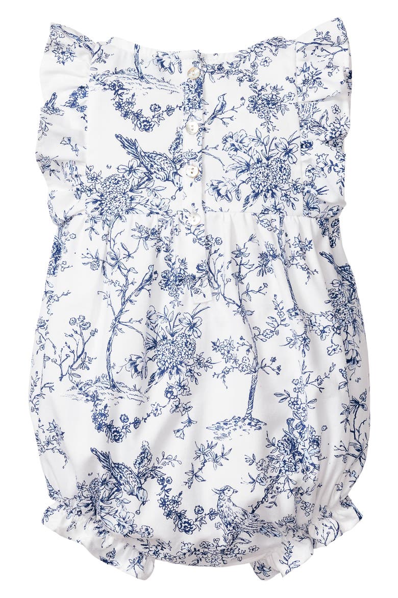 Timeless Toile Ruffled Romper, Alternate, color, WHITE