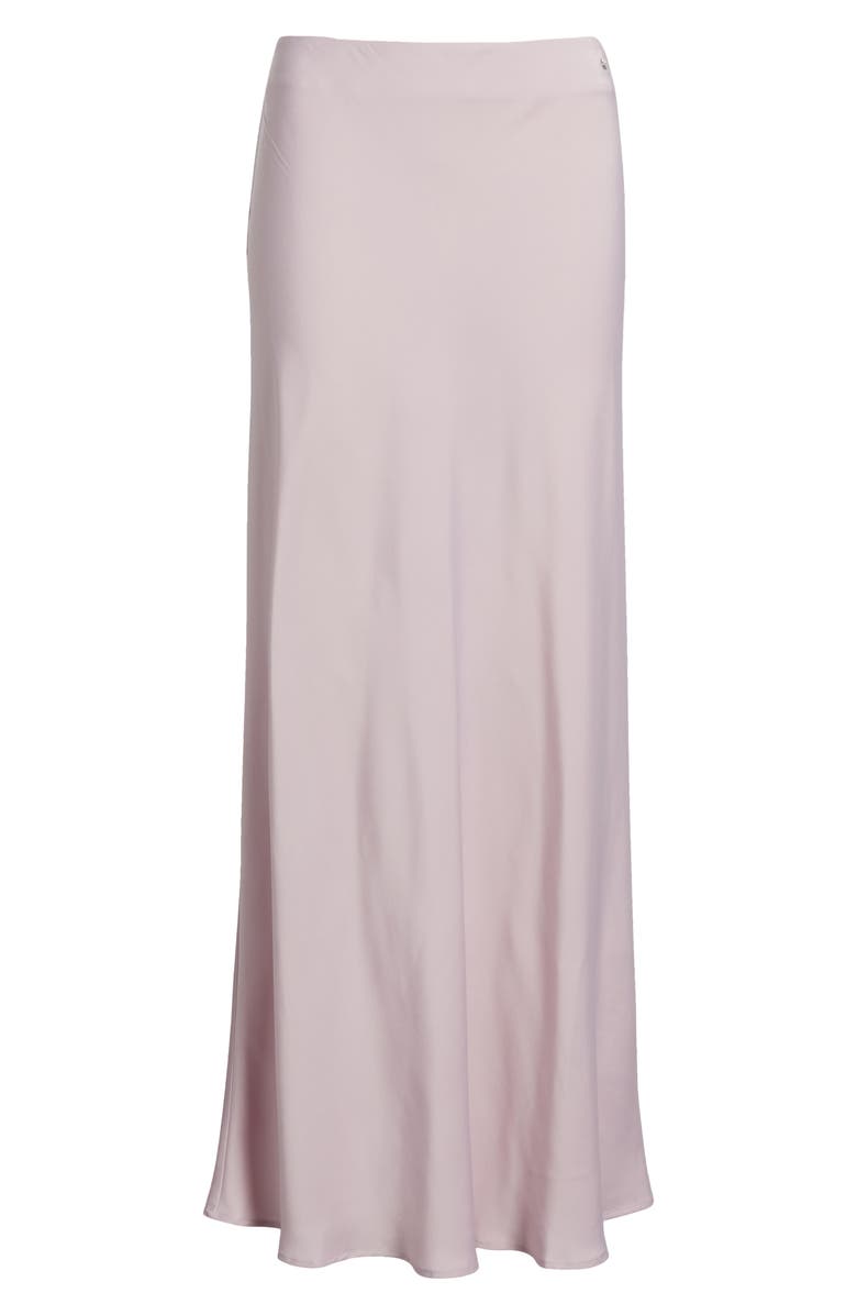 BOSS Orange Visos Satin Maxi Skirt, Alternate, color, Lilac