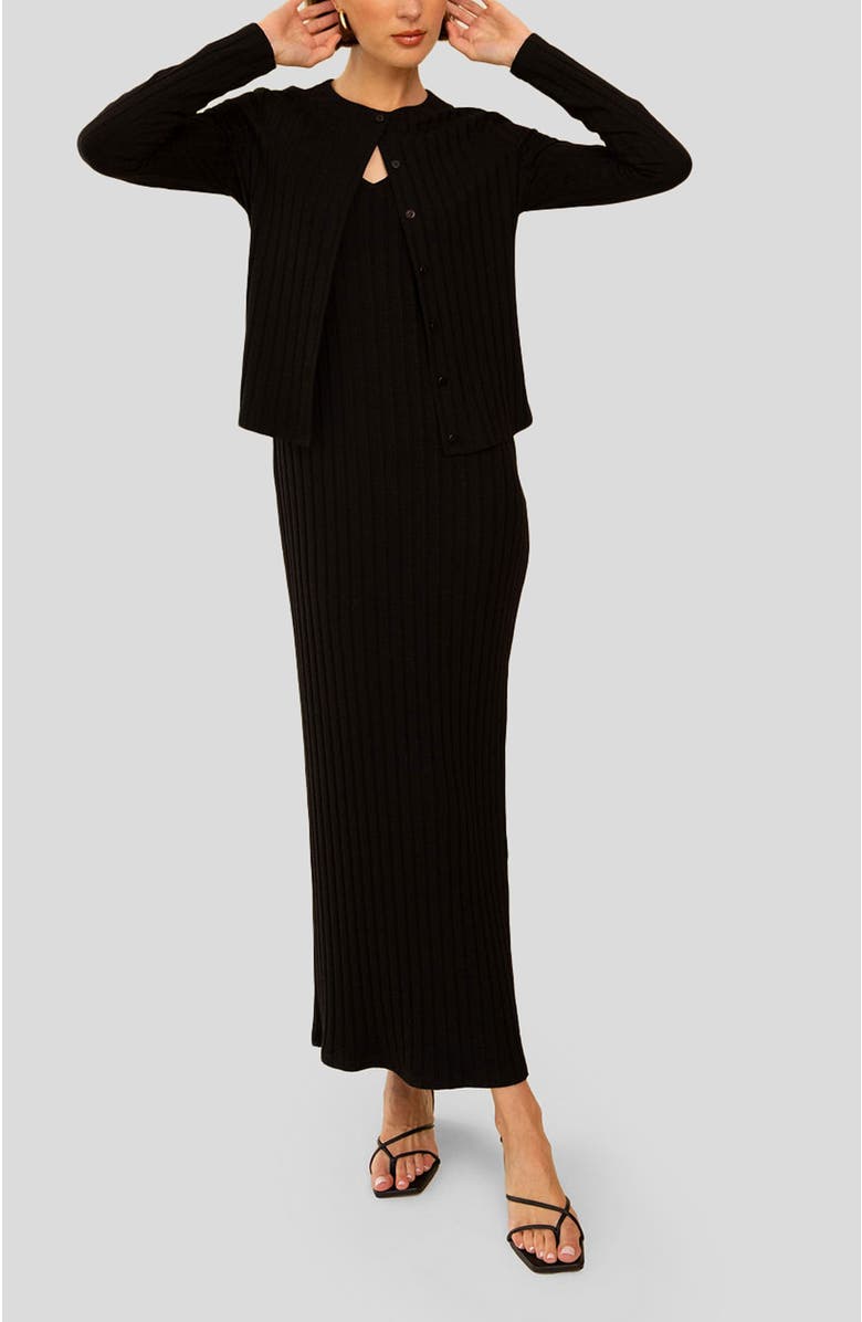 Whimsy + Row Coco Cardigan, Main, color, Black