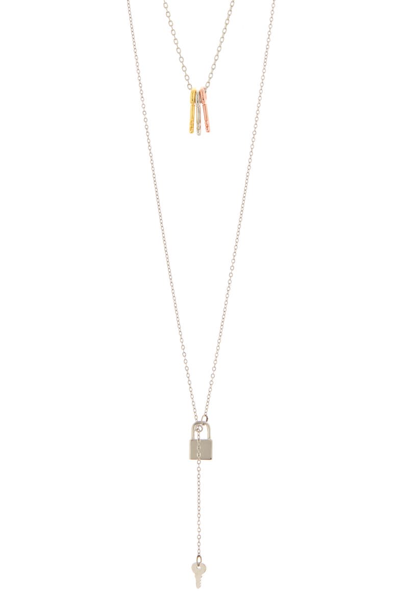 Adornia Keys Layered Necklace, Main, color,