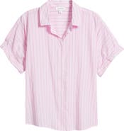 beachlunchlounge Chase Cotton & Modal Button-Up Shirt
