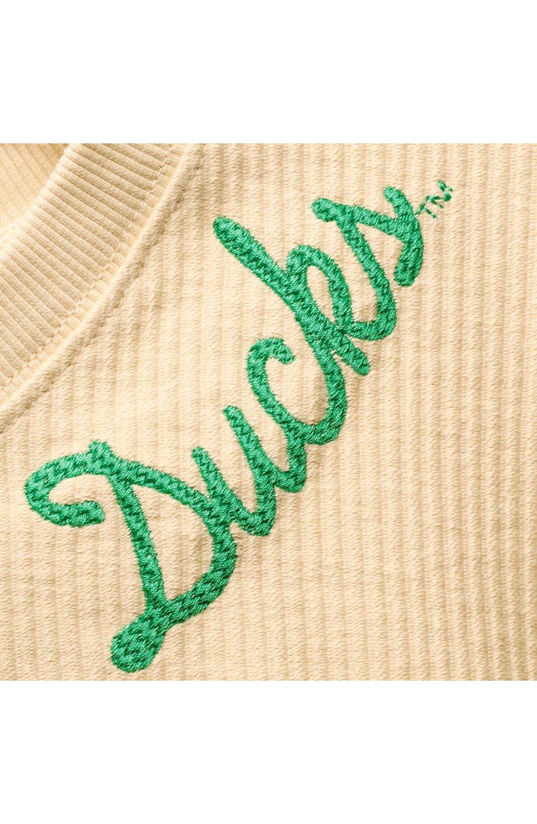 LEAGUE COLLEGIATE WEAR Women's League Collegiate Wear Cream Oregon Ducks Corded Timber Cropped Pullover Sweatshirt, Alternate, color, Cream