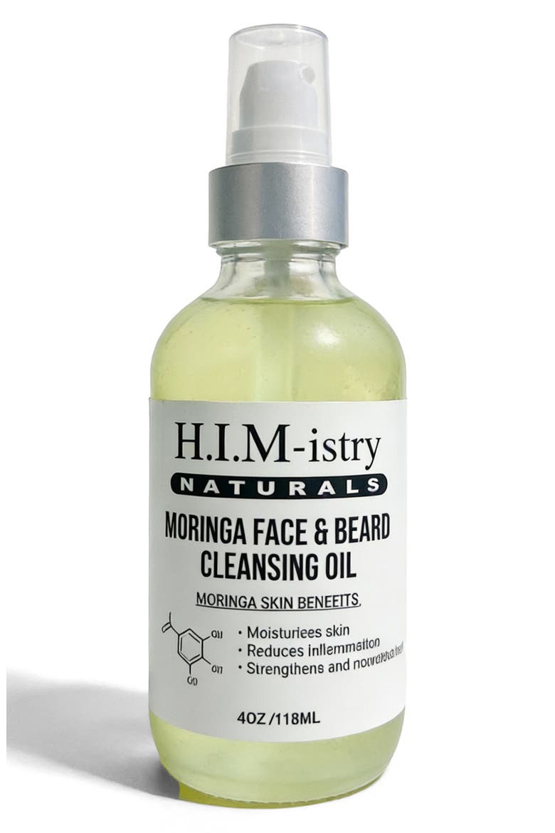 Moringa Face & Beard Cleansing Oil, Main, color, NO COLOR