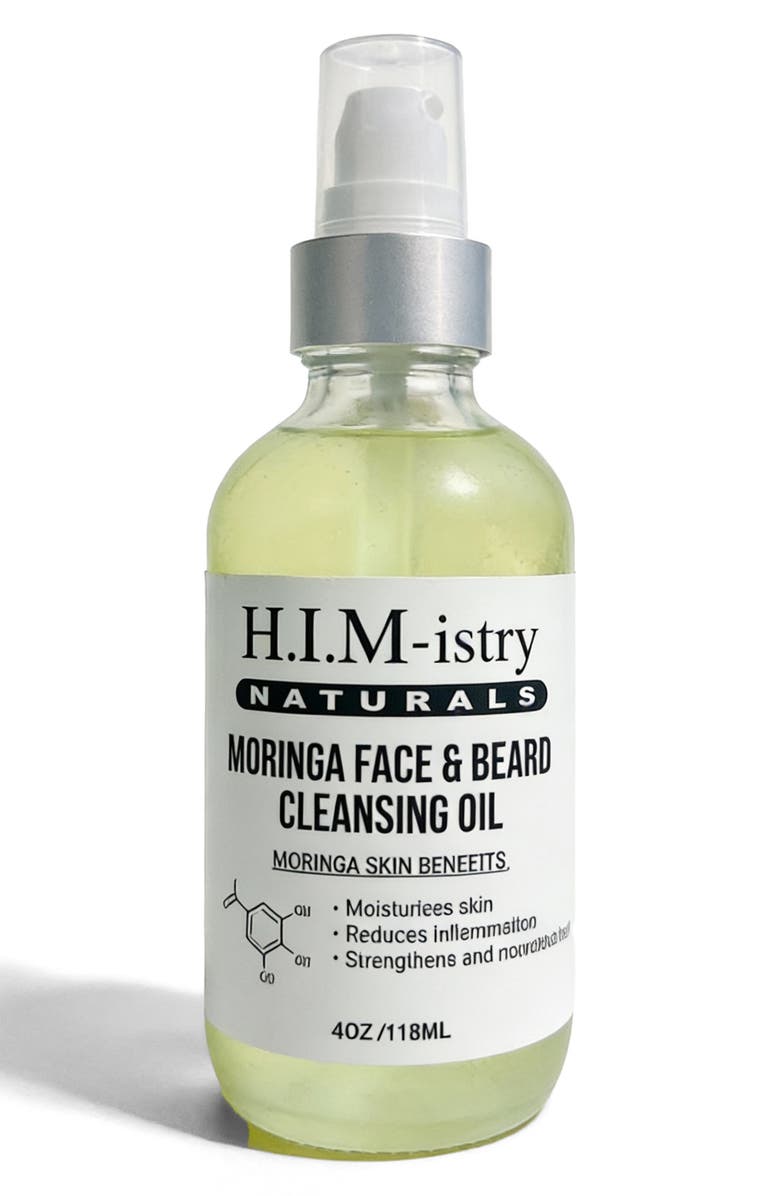 HIMistry Naturals Moringa Face & Beard Cleansing Oil, Main, color, 