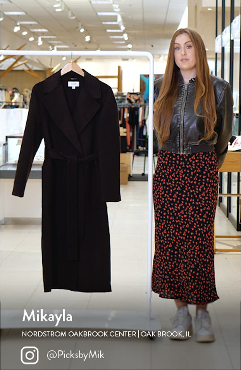 Lucia Tie Waist Wool Blend Coat, sales video thumbnail