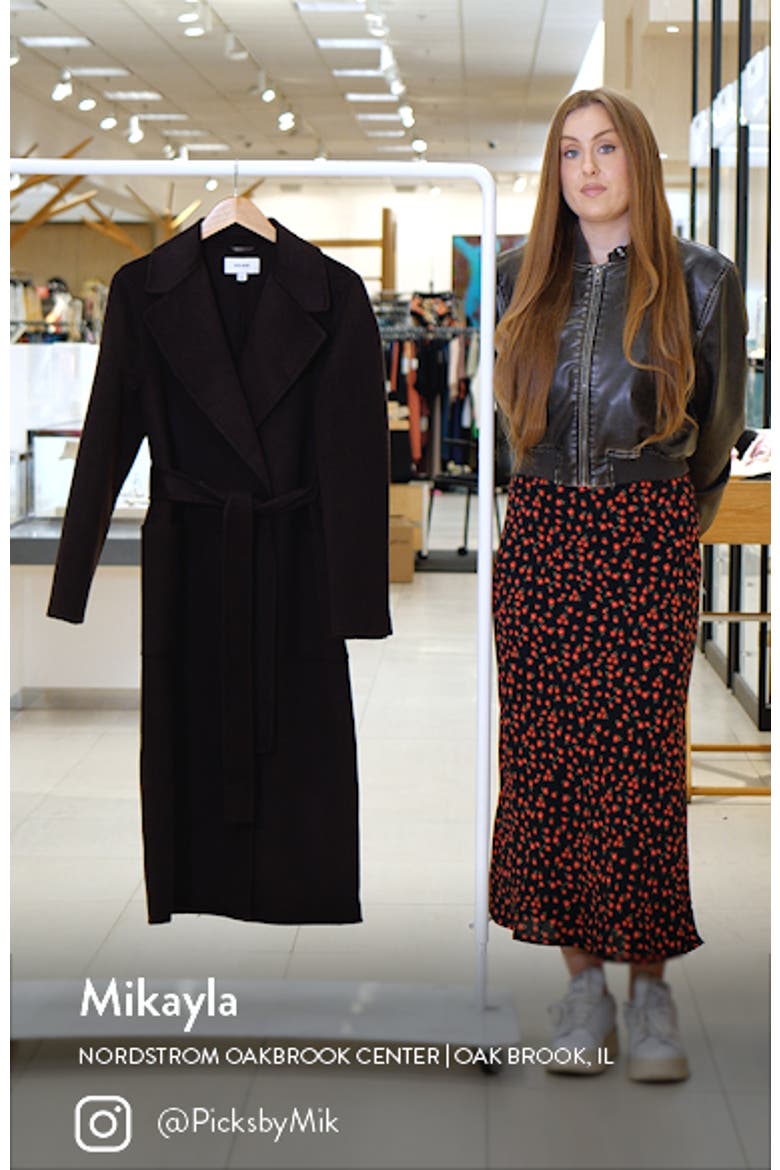 Lucia Tie Waist Wool Blend Coat video