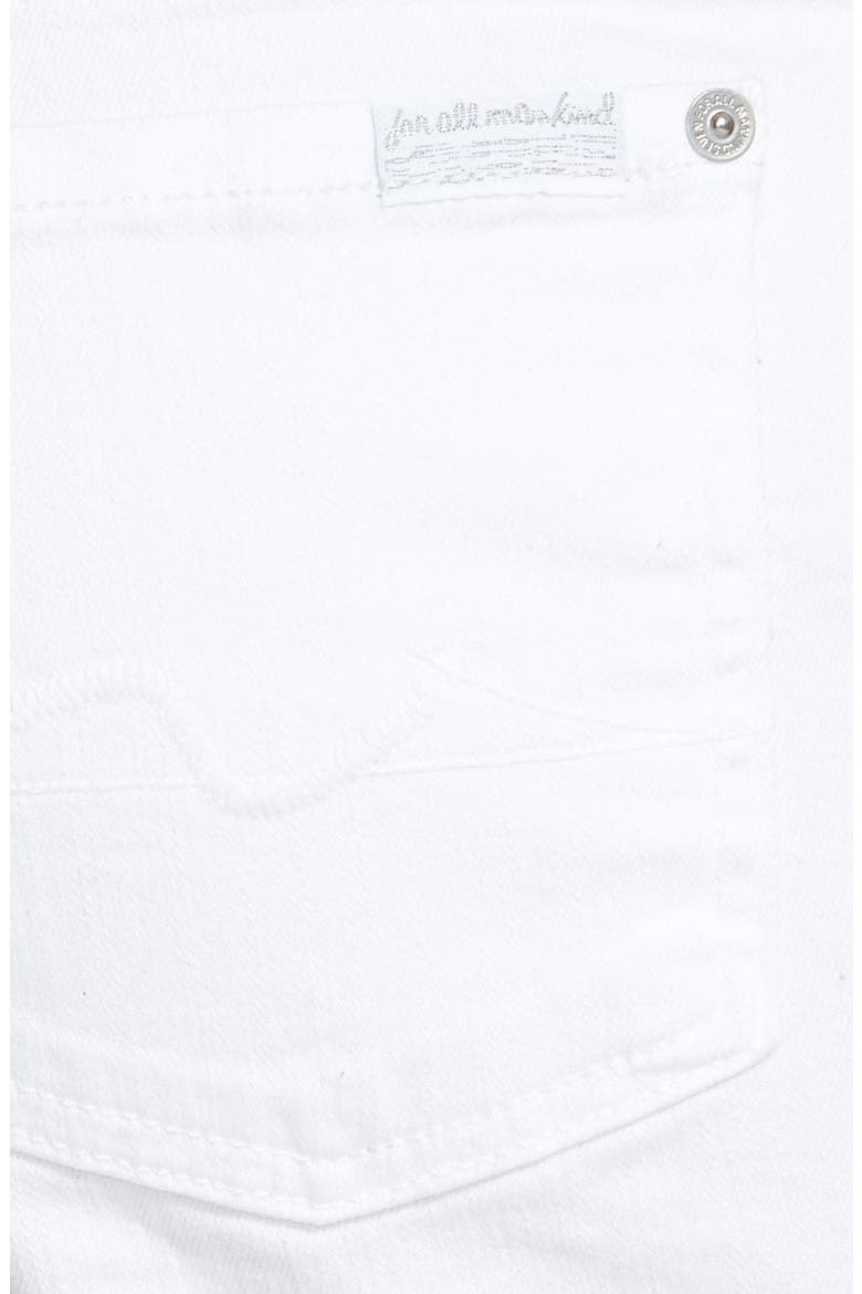 7 For All Mankind® Cuffed Denim Shorts, Alternate, color, CLEAN WHITE