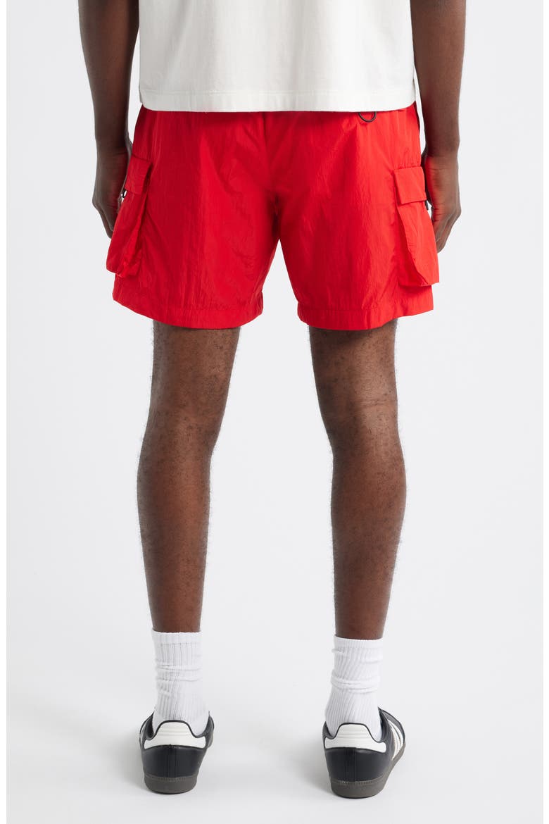 Running Dog Graphic Cargo Hiker Shorts, Alternate, color, FIERY RED