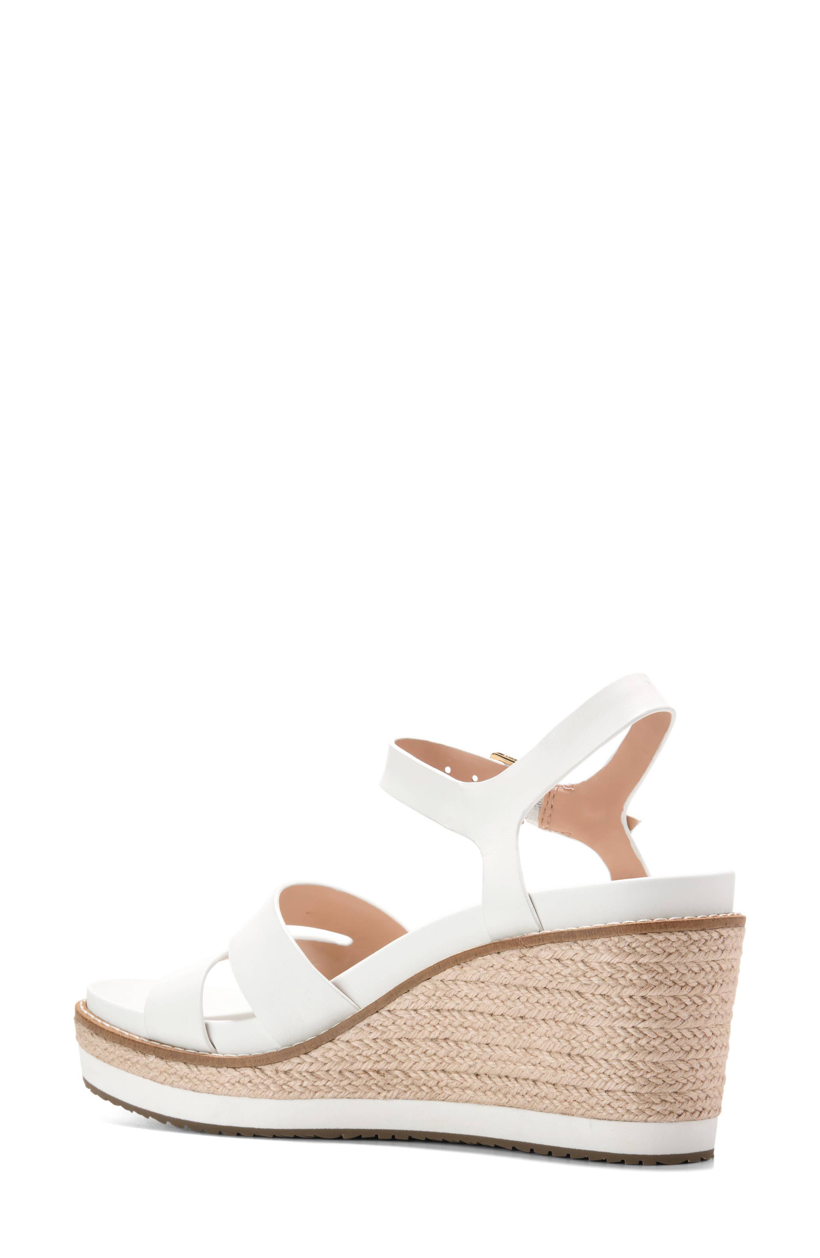 Cole Haan Ronnie Cloudfeel Espadrille Platform Wedge Sandal, Alternate, color, Powder Leather/ Natural