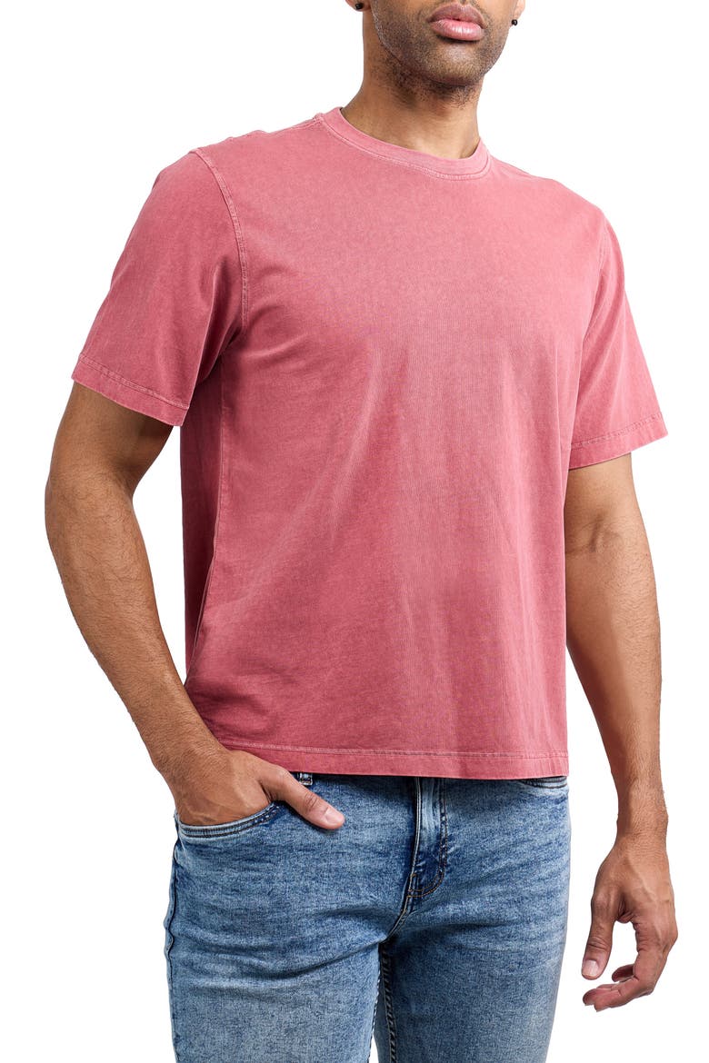 Boxy Pigment Dyed T-Shirt, Main, color, DUSTY ROSE