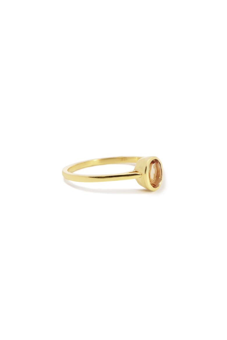 Oval Citrine Bezel Ring, Alternate, color, Citrine