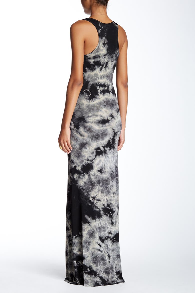 Washed Tank Maxi Dress, Alternate, color, BLACK GREY SPLOTCH