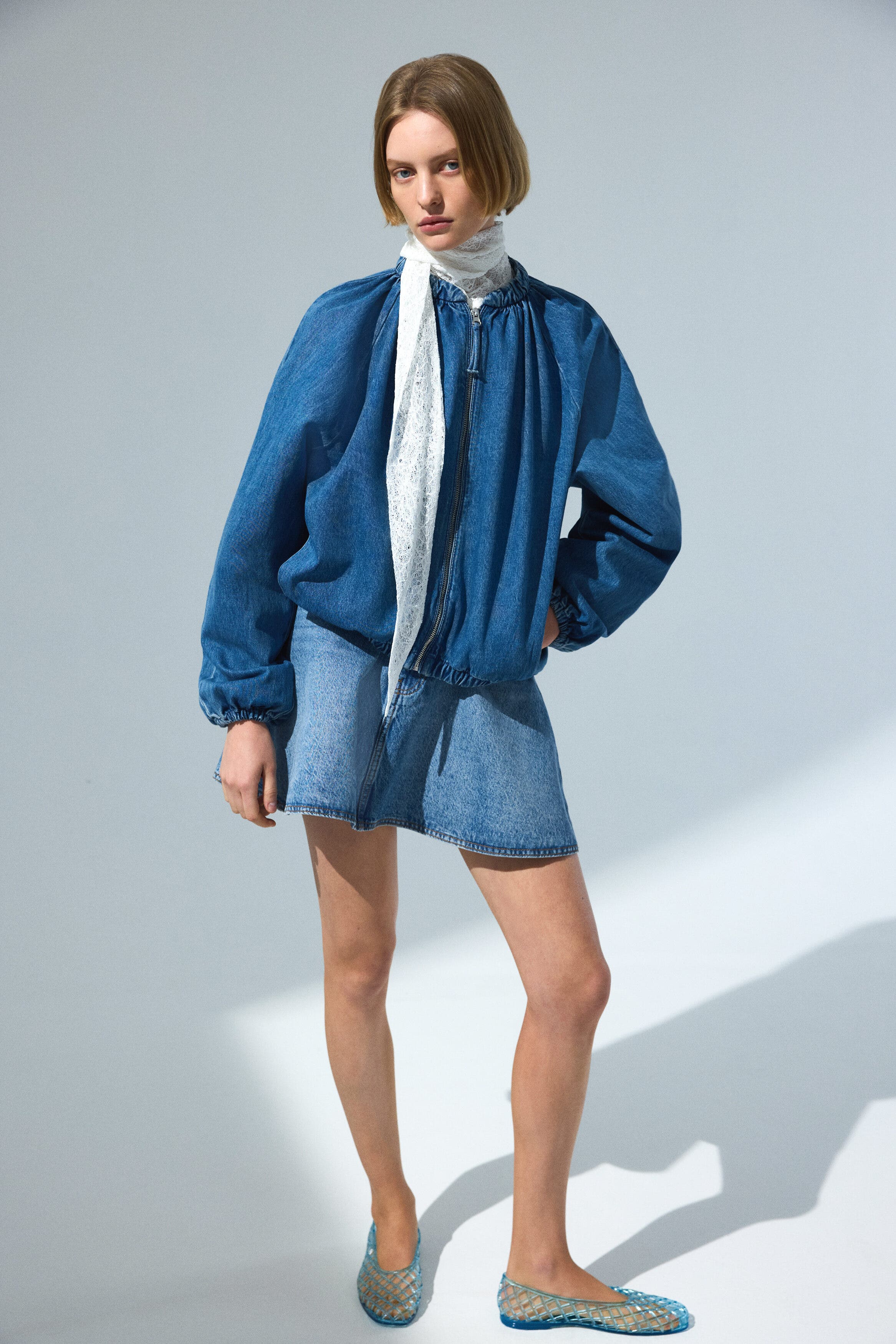 Gathered bomber jacket - image 2