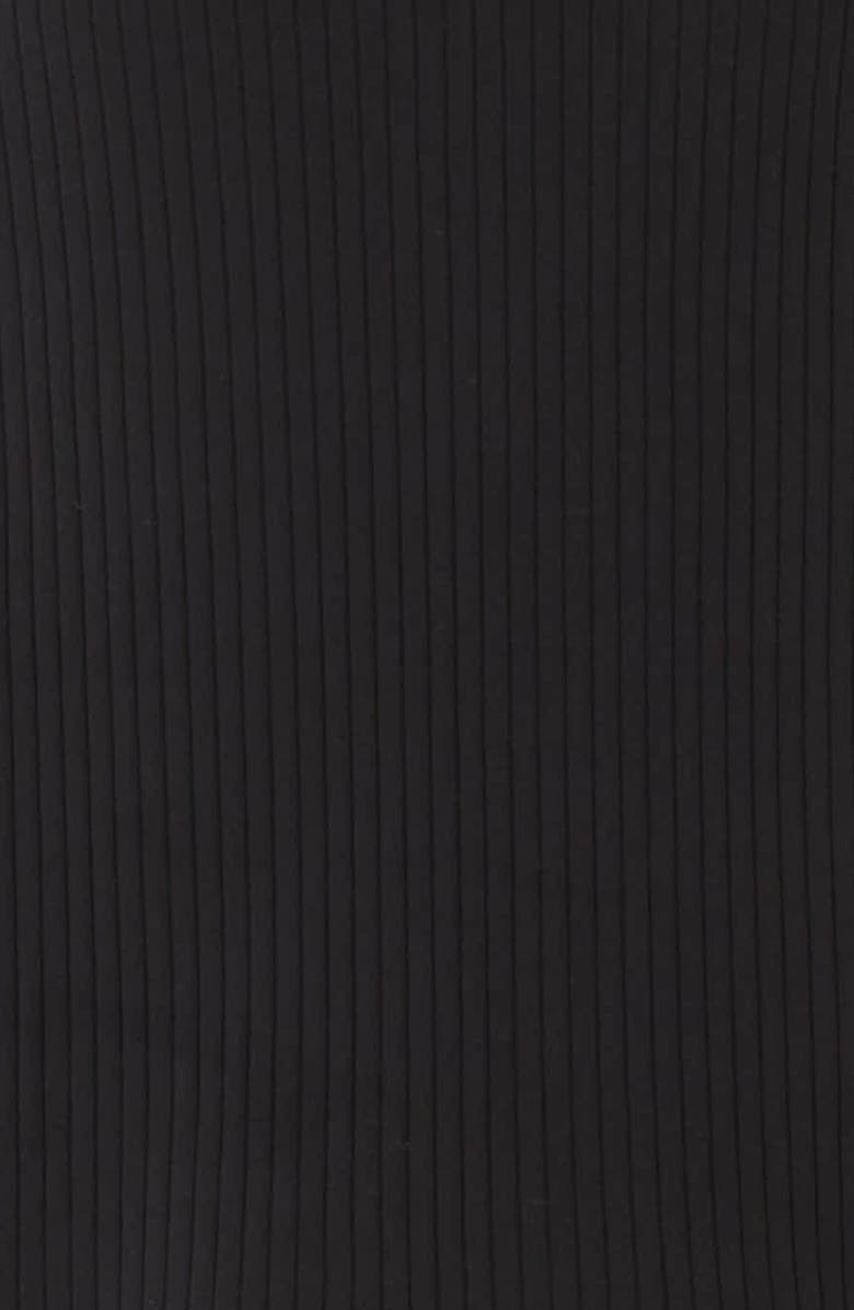 Threads 4 Thought Micah Long Sleeve Stretch Organic Cotton Rib Dress, Alternate, color, Black