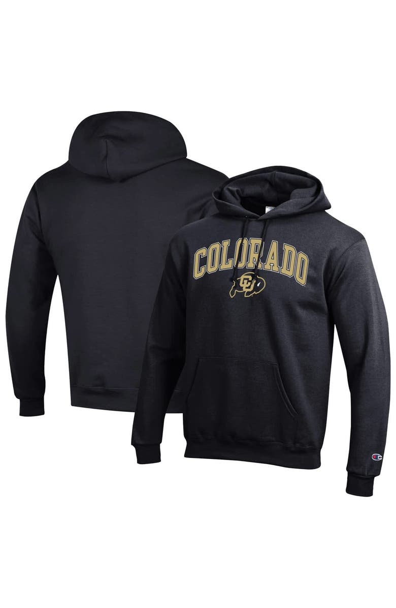 Champion Men's Champion Black Colorado Buffaloes Arched Logo Fleece Pullover Hoodie, Main, color, Black