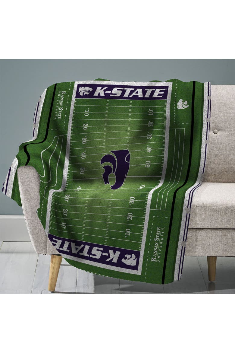 Kansas State Wildcats Football Field 60" x 80" Raschel Throw, Main, color, None