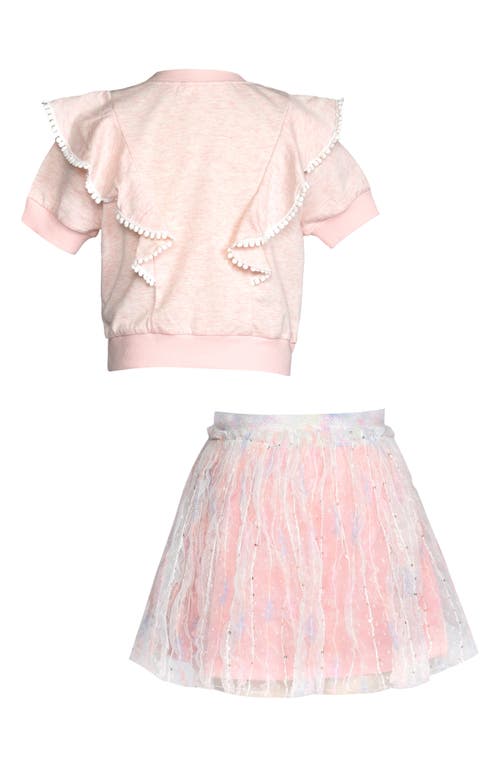 Sara Sara Kids' Ruffle Top & Tutu Skirt Set In Pink