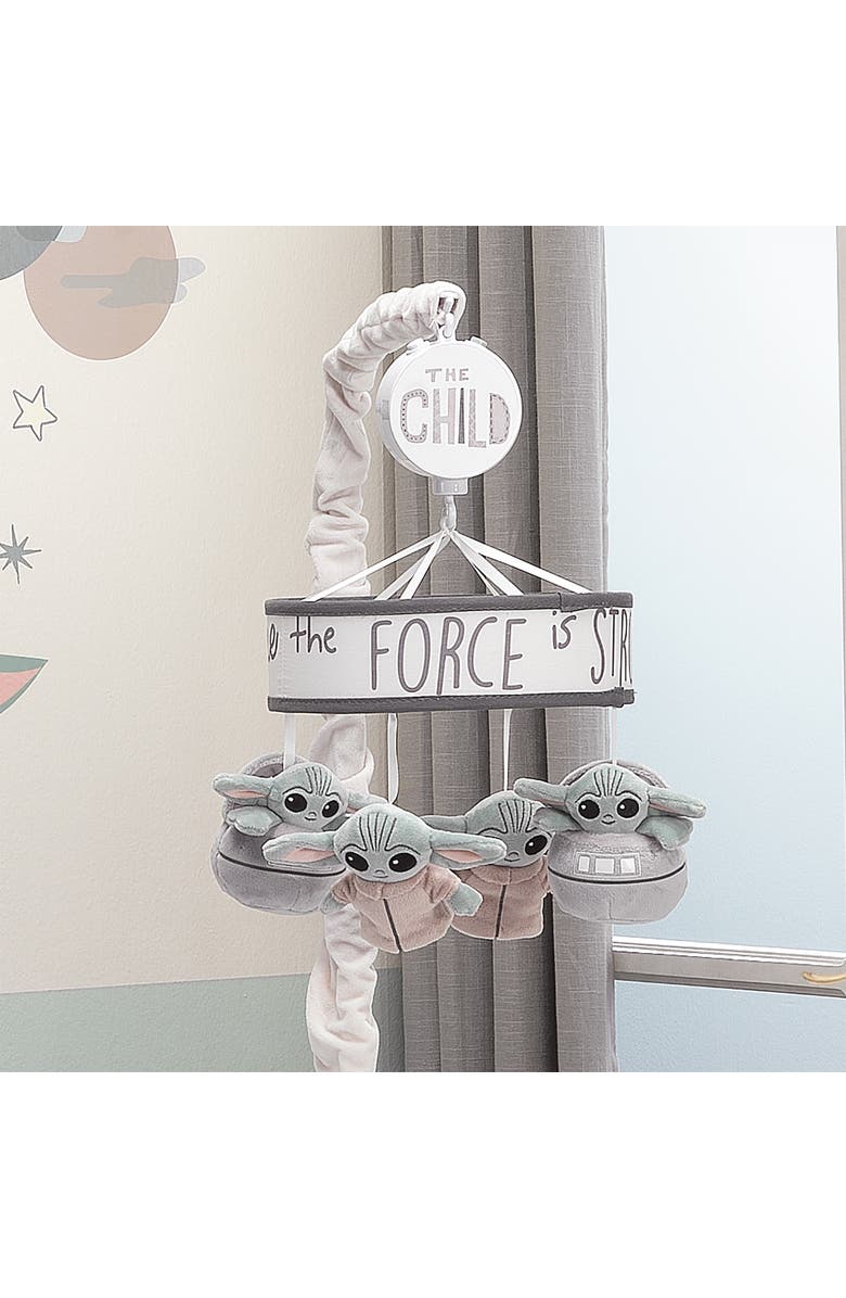 Lambs & Ivy Star Wars The Child/Baby Yoda Musical Baby Crib Mobile Soother Toy, Alternate, color, Gray