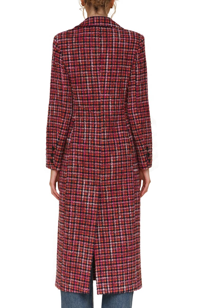 Avec Les Filles Single Breasted Tweed Maxi Coat, Alternate, color, 