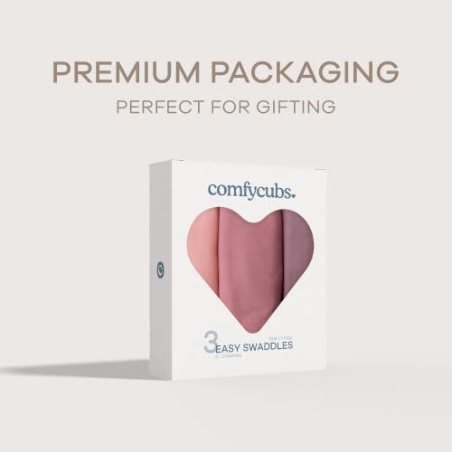 Comfy Cubs Easy Swaddle Blankets In Pink