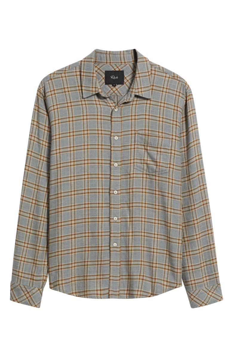 Rails Lennox Plaid Flannel Button-Up Shirt, Alternate, color, Shale Truffle