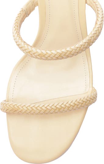 Taliah Woven Strap Kitten Heel Slide Sandal