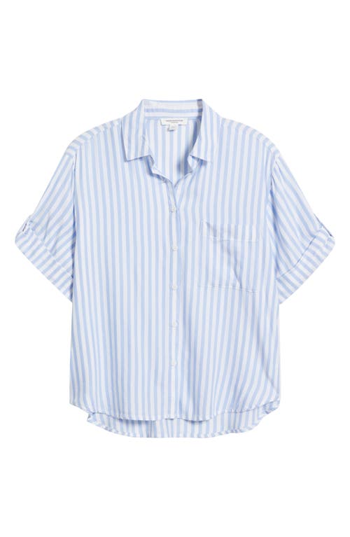 Shop Beachlunchlounge Murphy Stripe Button-up Shirt In Moscow Lilac