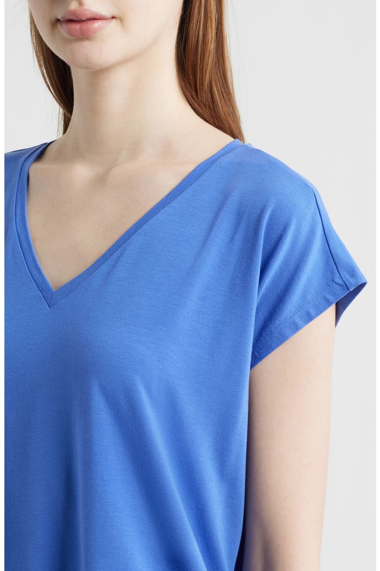 V-Neck Boxy T-Shirt, Alternate, color, BLUE STAR