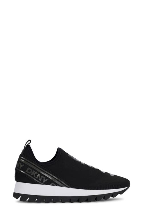 Dkny Abbi Slip-on Wedge Sneaker In Black