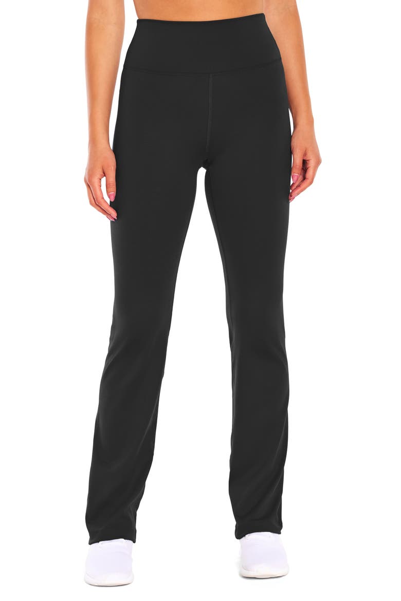 Barely Flare Pants, Main, color, BLACK