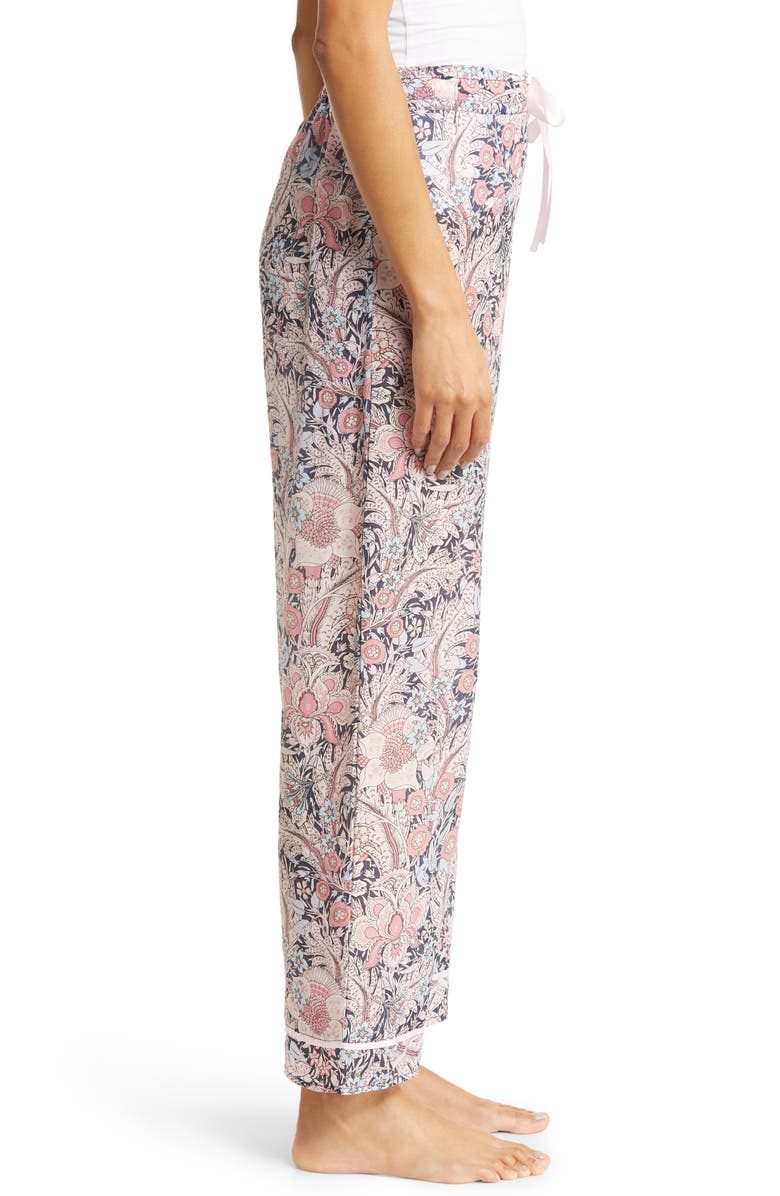 Papinelle Sienna Floral Semisheer Cotton Sateen Pajama Pants, Alternate, color, 