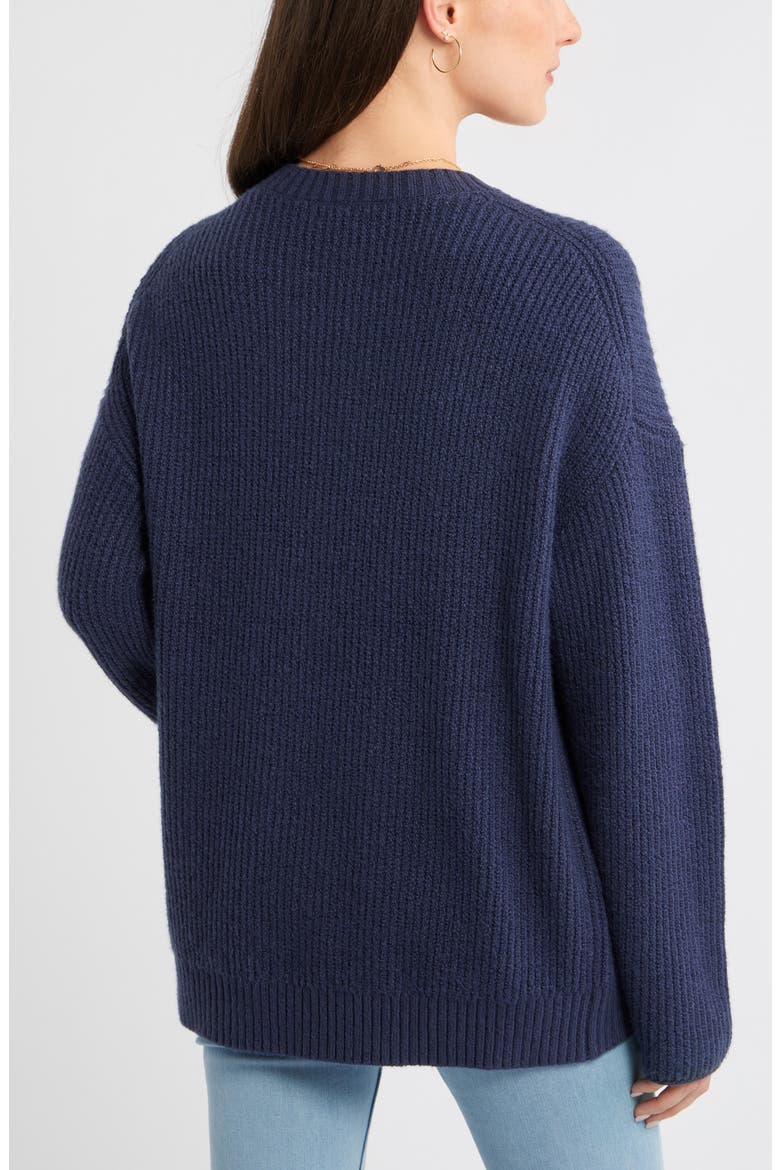 Cozy Crewneck Sweater, Alternate, color, NAVY INDIGO