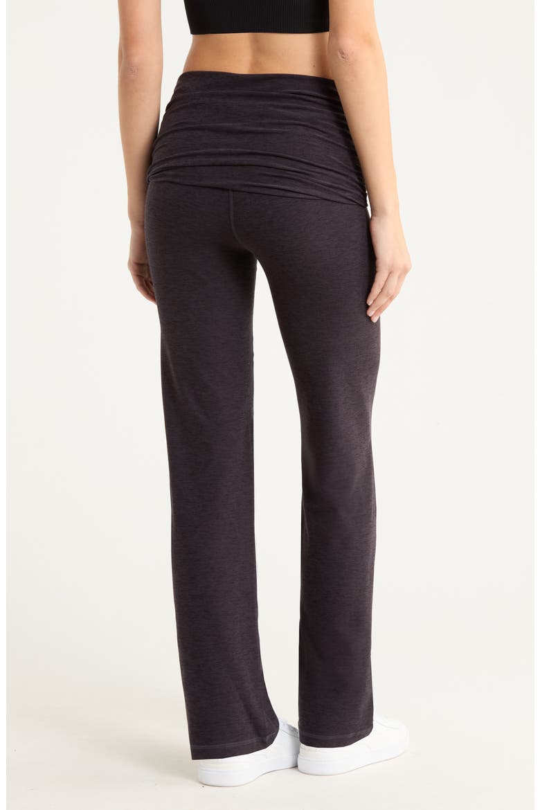 Renew Foldover Straight Leg Pants, Alternate, color, BLACK MELANGE